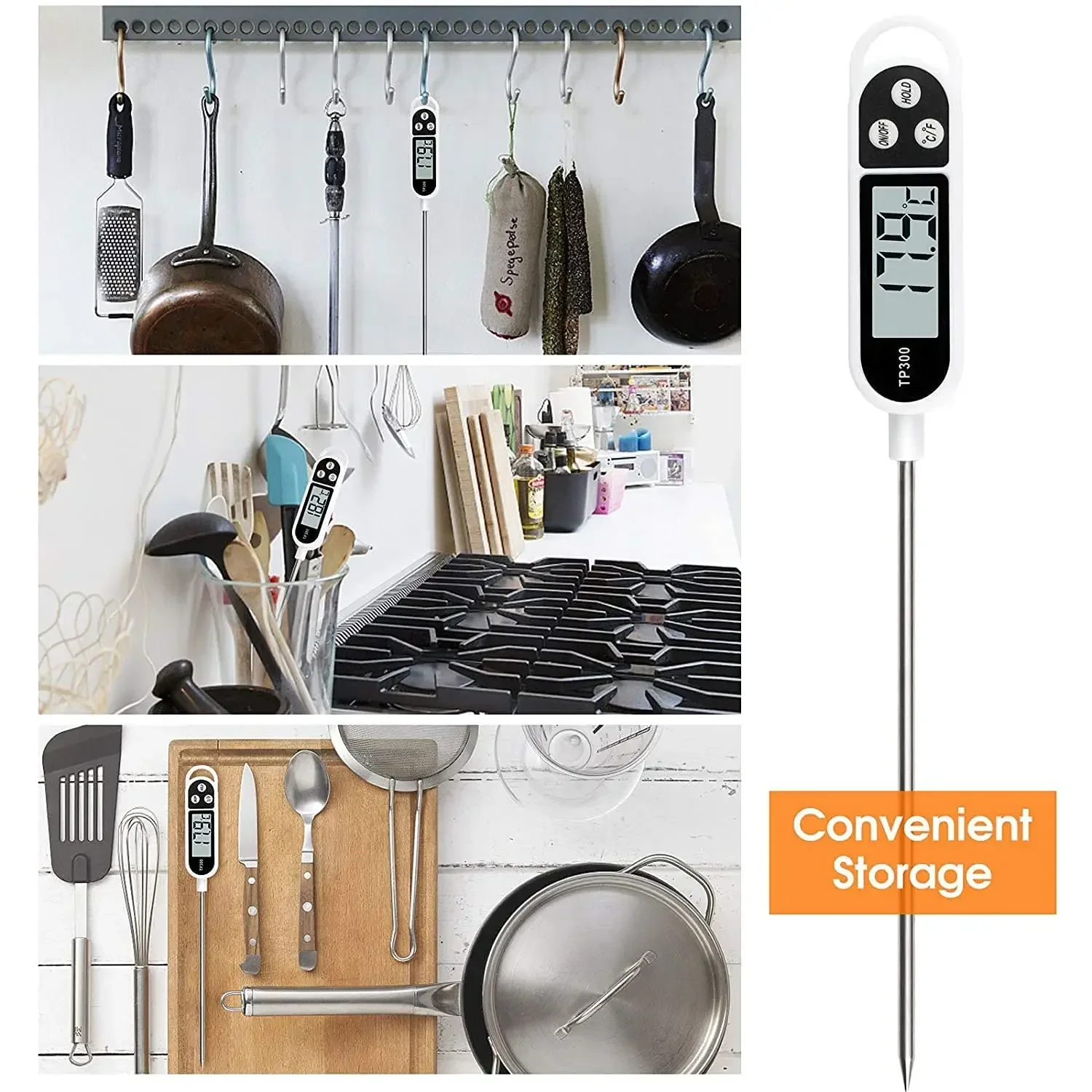 Stainless Steel Food Thermomet - Home Cooking Reading ulasan dan harga