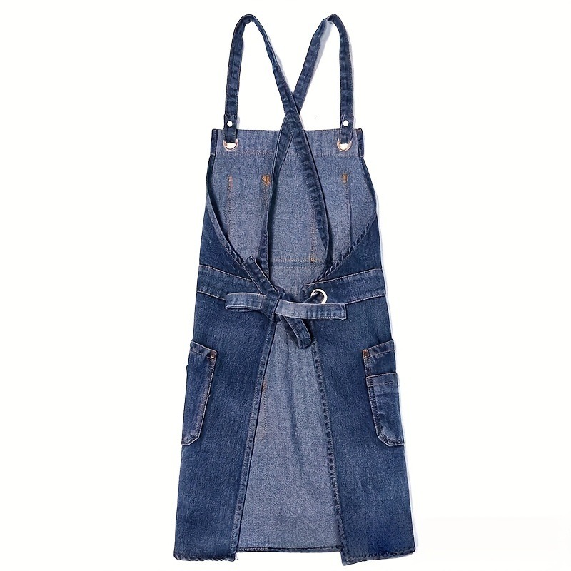 1pcs Fashion Denim Apron Multi - Home Cooking Work ulasan dan harga