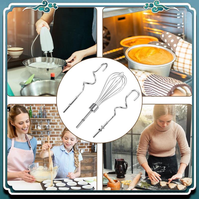 3Pcs For Kitchenaid Whisk Atta - Kitchenaid Mixer Hand Mixer ulasan dan harga