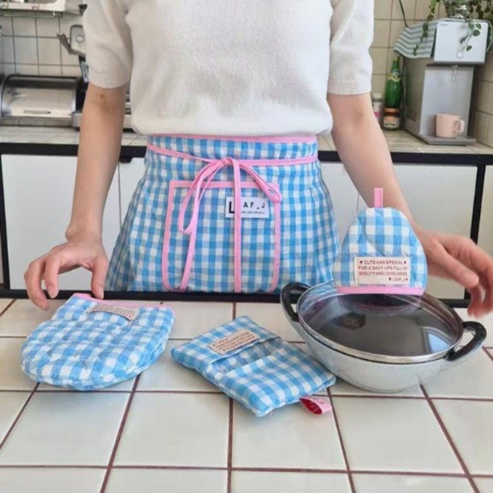 New Cotton Half Waist Apron St - Home Cooking Work ulasan dan harga