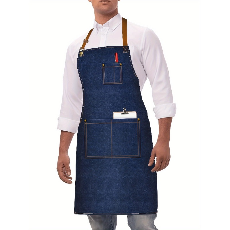 Denim Work Apron for Men Women - Home Cooking Work ulasan dan harga