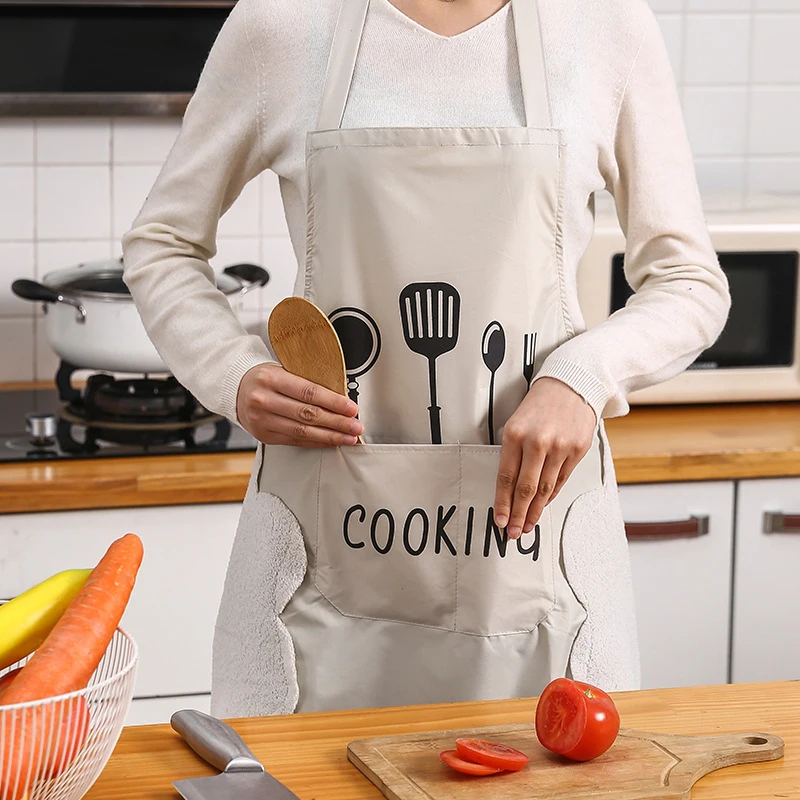 Apron Waterproof Oilproof Can  - Home Cooking Work ulasan dan harga