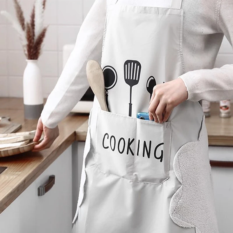 Apron Waterproof Oilproof Can  - Home Cooking Work ulasan dan harga